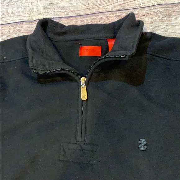 Men’s izod 1/4 zip black performance sweater, small. - Picture 2 of 3